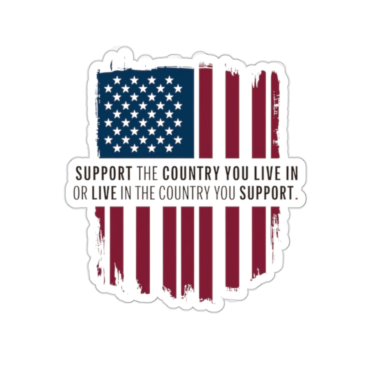 1 Support Your Country - Transparent Sticker