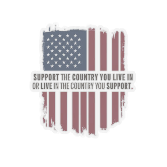 1 Support Your Country - Transparent Sticker